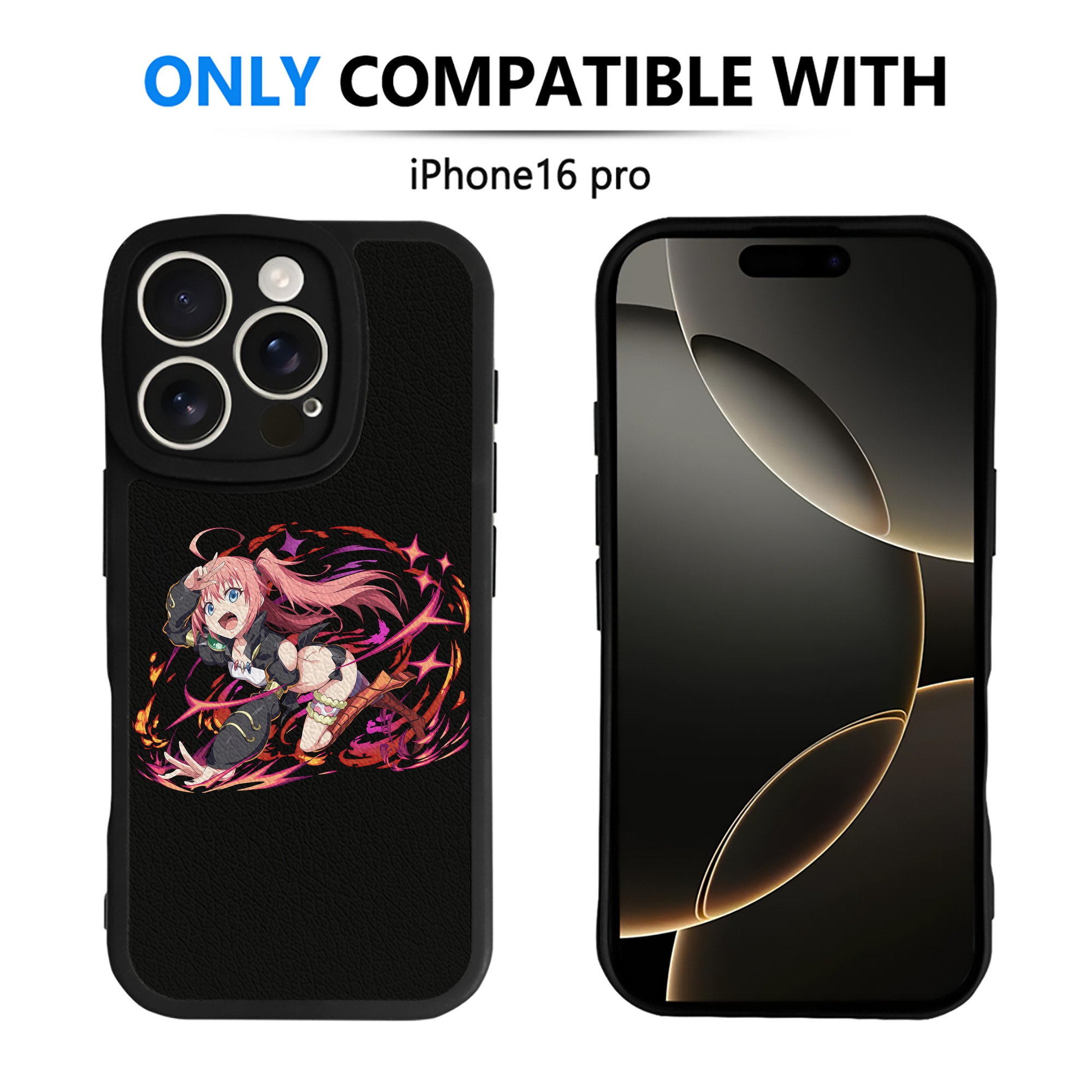 （画像用） 転スラ Regarding Reincarnated to Slime 【iPhone 16シリーズ対応】シリコンスマホケース（レザー調） 材質：シリコン